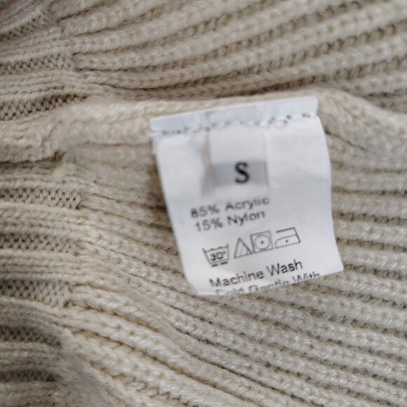 Unbranded Womens Cream Ivory Knit Cropped Peplum Crochet Tank Top Size S Boho - Picture 3 of 8